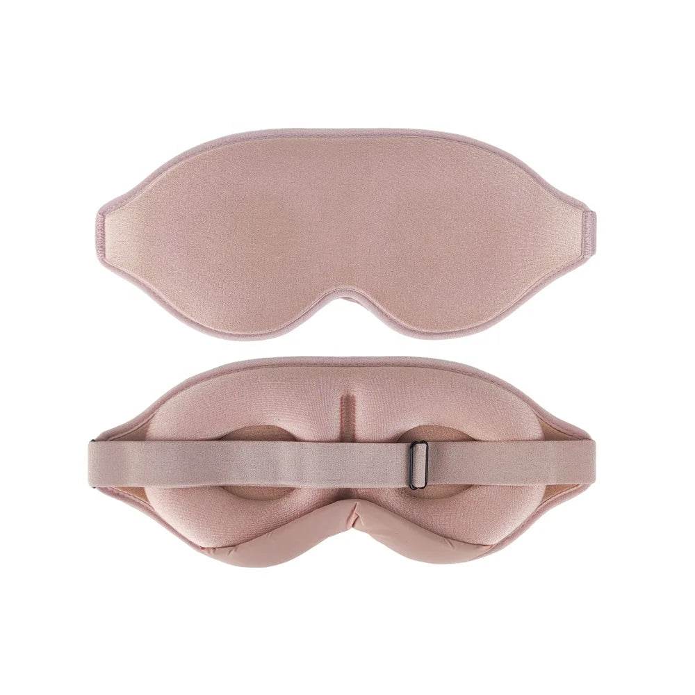 Factory Custom Silk Eye Mask Soft 3D Sleep Eyemask Lightweight Comfortable Elastic Super Soft Knit Anti-Wrinkle Home