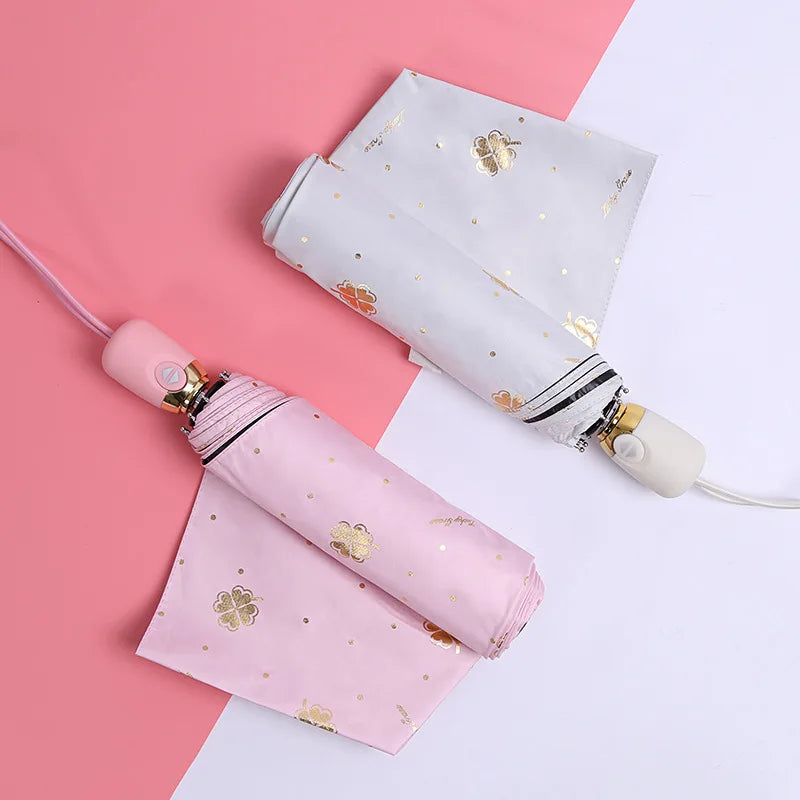 Hot Selling Super Mini Folding Umbrella Pocket Umbrella UV Proof Half Fold Umbrella Belt Wholesale Custom Printing