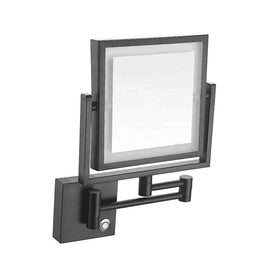 Smart LED Lighted Bathroom Portable Folding Wall Type Make up Mirrors With Square