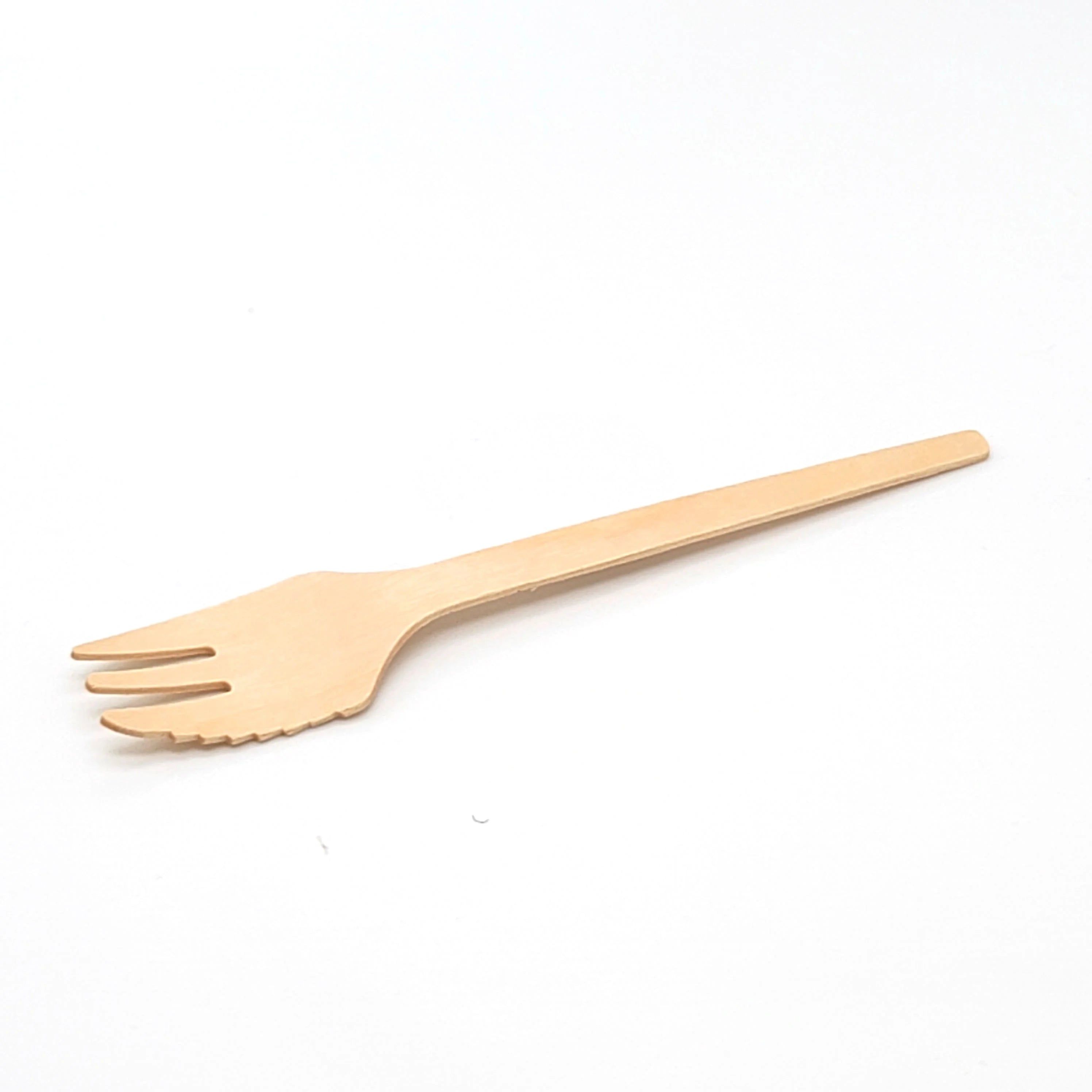 Biodegradable Wooden Snack Fork 14cm Tableware Disposable