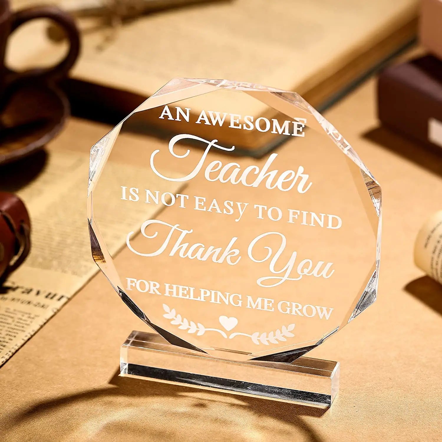 Thank You Gift Octagon Inspirational Office Coworker Gift Acrylic Ornaments for Colleague Leaving Job Gifts