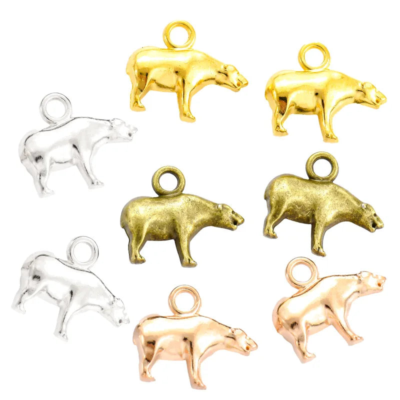 YuenZ 4 Color Zinc alloy bear Charm 14X12mm DIY Bracelet Keychains Necklace Pendant Jewelry Making Handmade Craft D9331