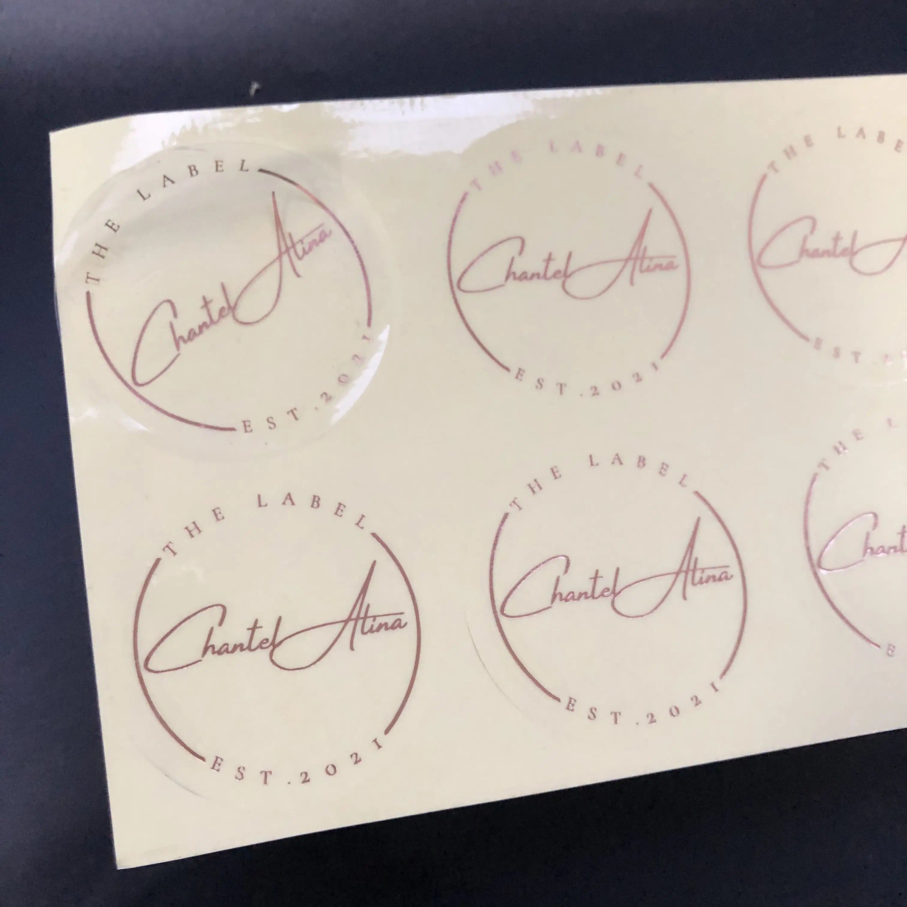 Custom Packing Label Printing Logo Waterproof PVC PET Vinyl Sticker Sheet Strong Adhesive Matte Plastic Sticker
