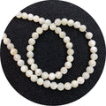 2-6mm Natural Round Loose Shell Beads White Trochus Shell Bulk Mother of Pearl Beads for Jewelry Making