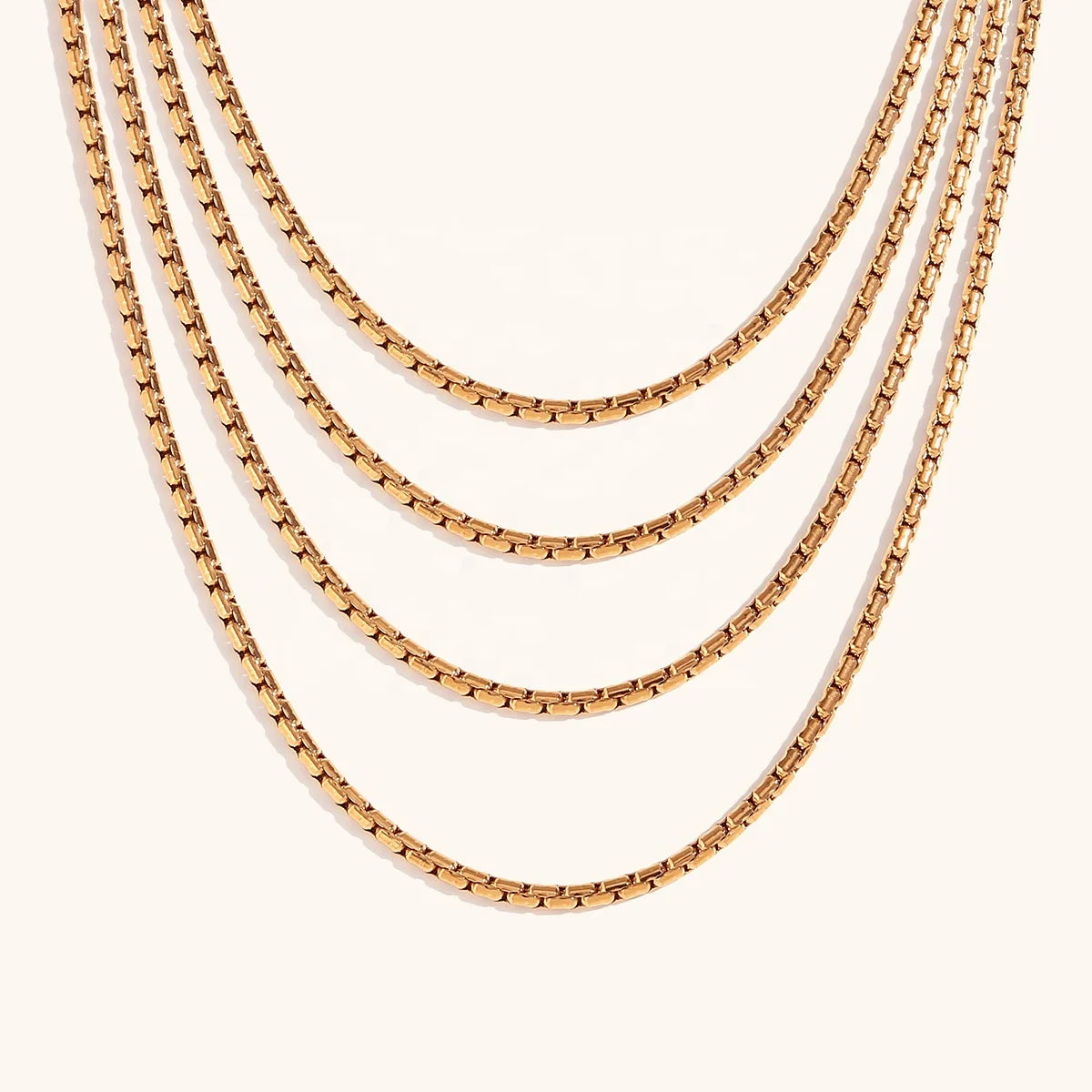 Ding Ran Fashion Stainless Steel Jewelry 18k PVD Gold Plated Chain Jewelry Accessories Necklace and Bracelet