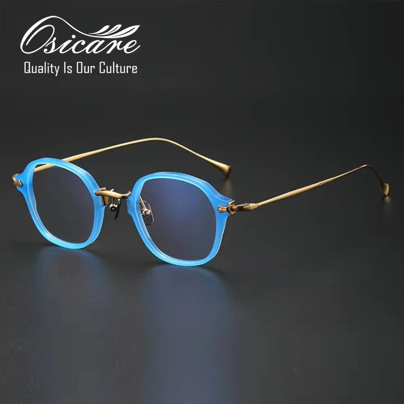 High End Quality Eyeglass Hetexate Luxury Brand Gentleman Titanium Academy Men Optics Blue Eye Glasses Optical Frames for Women