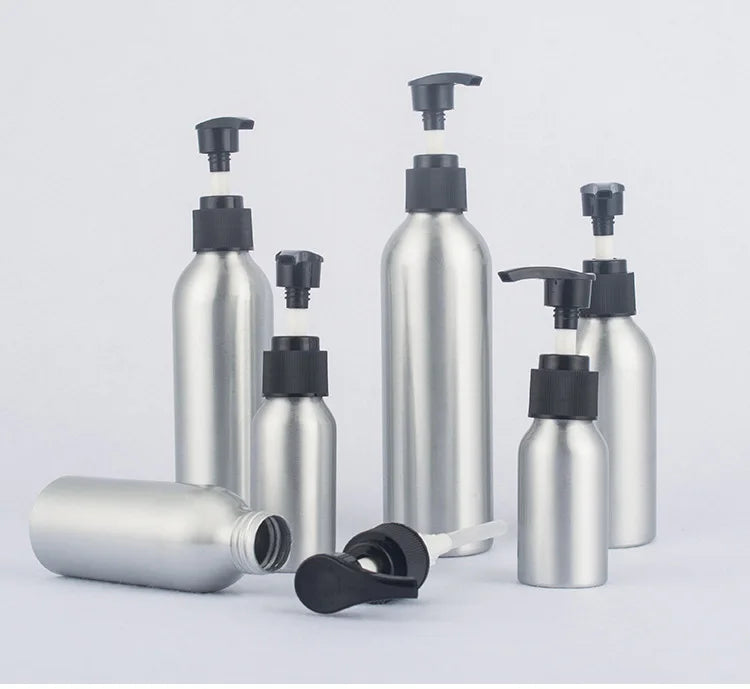 Hot Sale 100ml 120ml 150ml Dispenser Aluminum Lotion Pump Shampoo Bottles