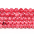 Wholesale Imitation Argentina Rhodochrosite Beads 6mm 8mm 10mm 12mm Smooth Round Loose Red Stone Beads for Jewelry Making