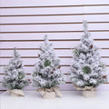 Wholesale Christmas Decoration Supplies Ornament Tabletop Flocked Mini Christmas Tree