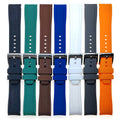 Cheap Diving Good Quality Curve End 20mm 22mm Rubber Soft Pin Buckle Watch Band Watch Strap