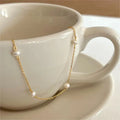 Minimalist 925 Sterling Silver 18k Gold Plated Freshwater Pearl Bracelet for Women INS Style Temperament Bracelet