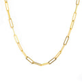 Stainless Steel 18K Gold Plated Fashionable Elegant Paperclip Chain Personalized DIY Choker Necklace for Anniversary Occasion