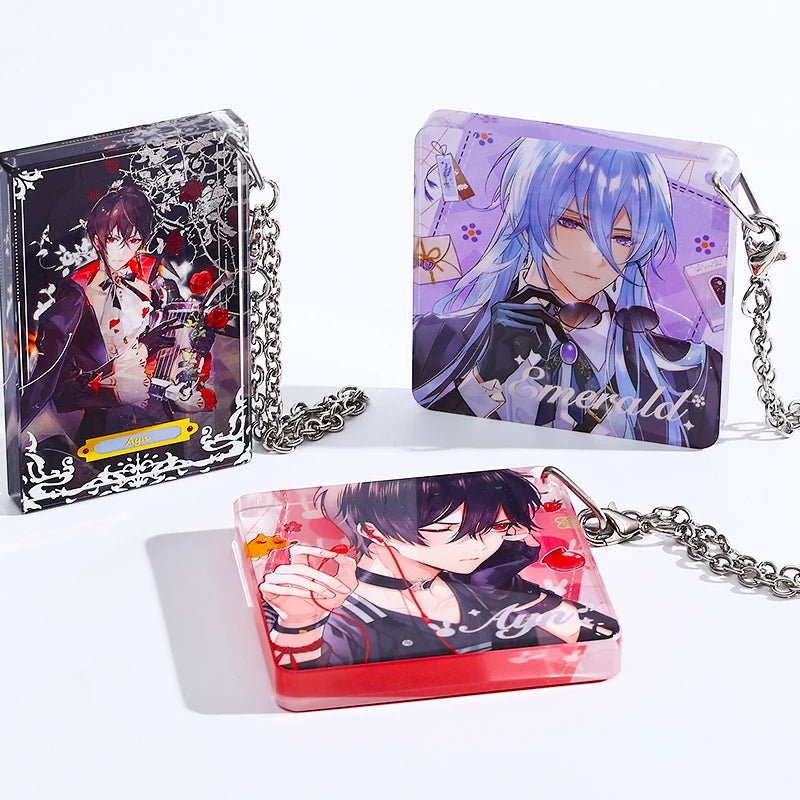 CNAWO Wholesale Personalized Anime Acrylic Keychains Custom Logo Printed Glitter Effect Keychain Cartoon Digital Photo Keychain