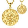 Merryshine 925 Sterling Silver Tetragrammaton Pentagram Amulet Energy Pendant Star of David Vintage Guardian Star Wicca Jewelry