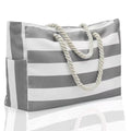 Wholesale Custom Large Beach Canvas Tote Bag for Women Zipper Pockets for Swim Pool Gym Hiking Travel