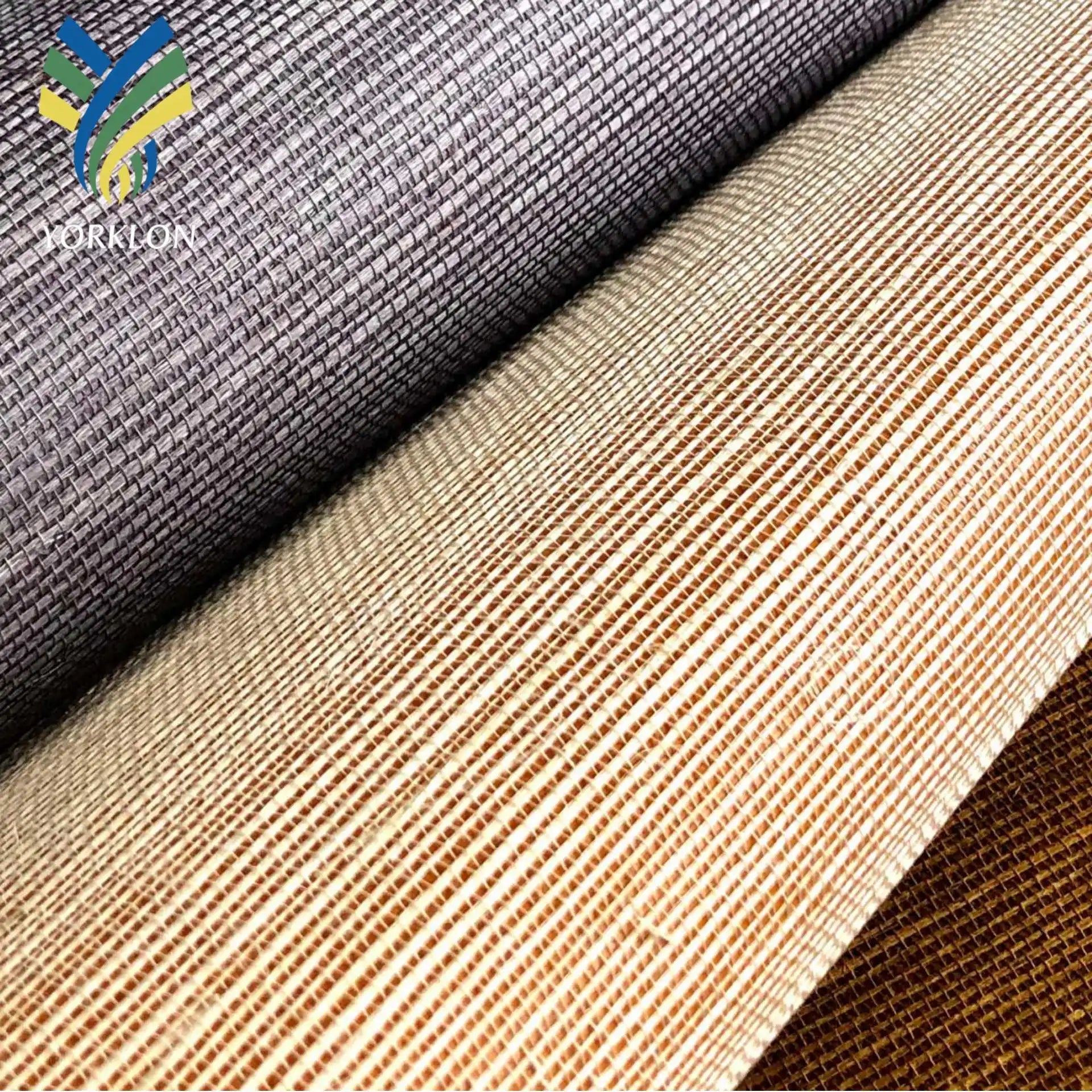 N168 Customized Luxury Modern Wallpaper Rolls Waterproof Sisal Silk Cotton Cork Linen Weave Natural Grasscloth Home Hotel