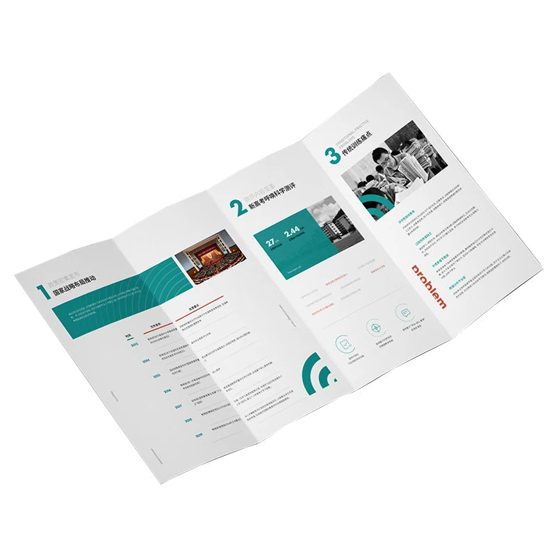 2024 Professional Custom Low Cost Folder Color Printing Leaflet Booklet/Brochure Printing Service