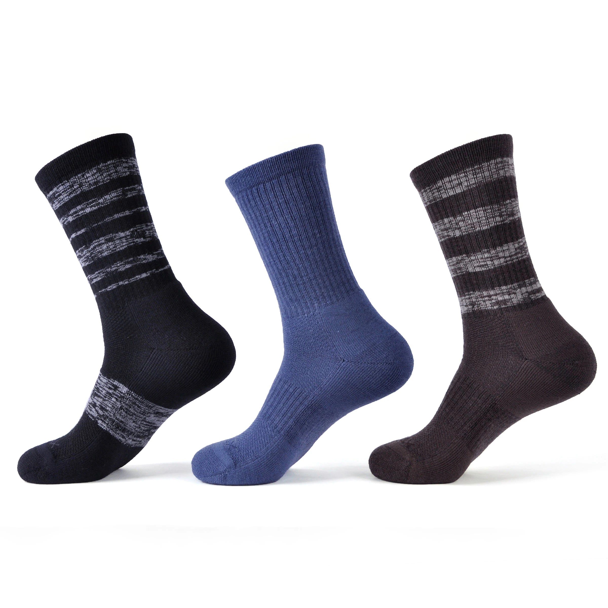 Wholesale Merino Wool Hiking Socks Digital Printing Autumn Thermal Warm Crew Boot Socks for Men