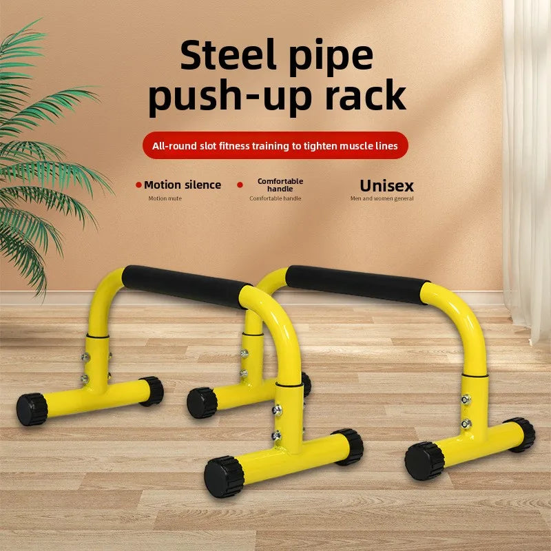 Home Fitness Equipment Small Steel Pipe Carbon Steel Support Frame with Push-Up Bar and Chest Expander Arm Dip Stands