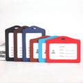 Custom Logo Business Style Leather Work ID Card Name Badge Holder for Promotional Gift
