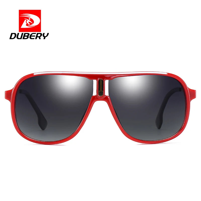 Dubery Factory 2026 Custom Printed Fashion Sunglasses for Men 2026 Classic Sunglasses for Women Blue/Transparent/Red Frame