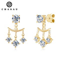 Two Wearable Design Unique Total 1 Carat 5mm VVS1 D-E Color Moissanite 925 Sterling Silver Lead-free & Nickel-free Earrings
