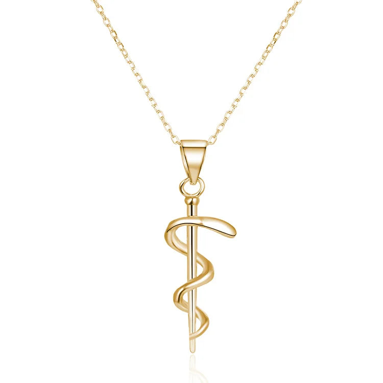 Poliva Italian Fashion 925 Sterling Silver Animal Snake Necklace Gold Plated for Men-Trendy Wholesale Necklaces Weddings Parties