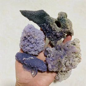 Cheap Price Sale Natural Purple Raw Grape Agate Cluster for Home Decoration