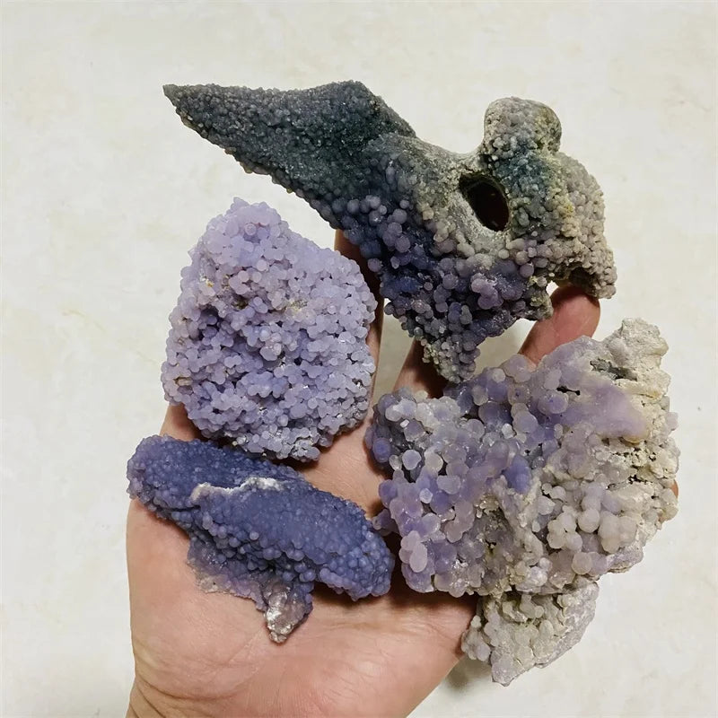 Cheap Price Sale Natural Purple Raw Grape Agate Cluster for Home Decoration