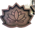 Custom Crystal Stone Storage Tray Laser Cut  Lotus Flower Wooden Tray for Crystal Display Case