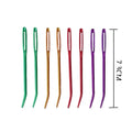 Factory Sale 2Pcs Aluminum Bent Tip Big Eye Yarn Knitting Needles Needlework Crafts Sewing Needles