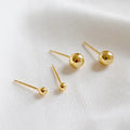 New Fashion  S925 Sterling Silver Simple Ball Stud Earrings 925 Silver Jewelry for Women HED029