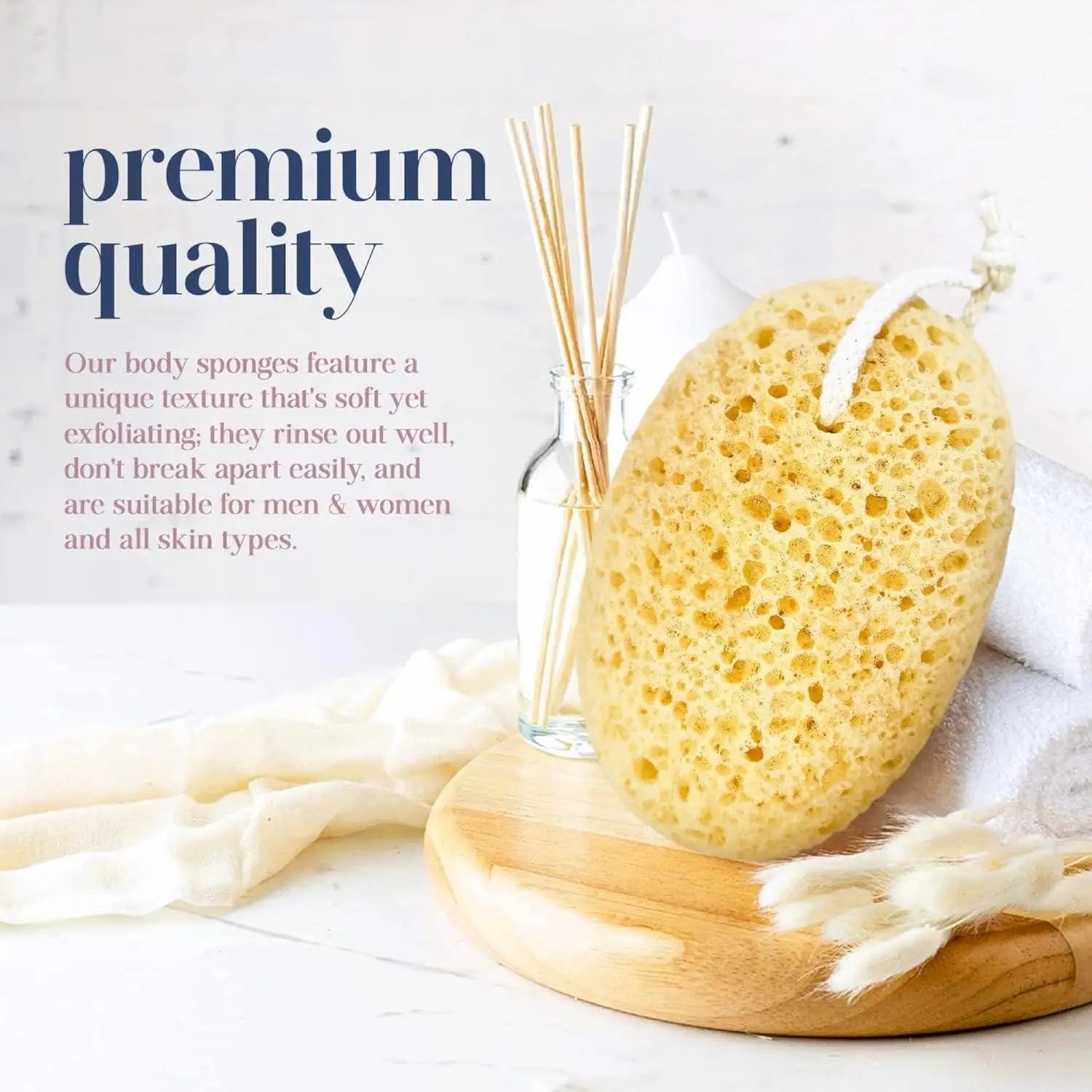 Adult and Children's Eco-Friendly Thick Round Exfoliating Foam Bath Sponge Soft Comfortable for All Ages