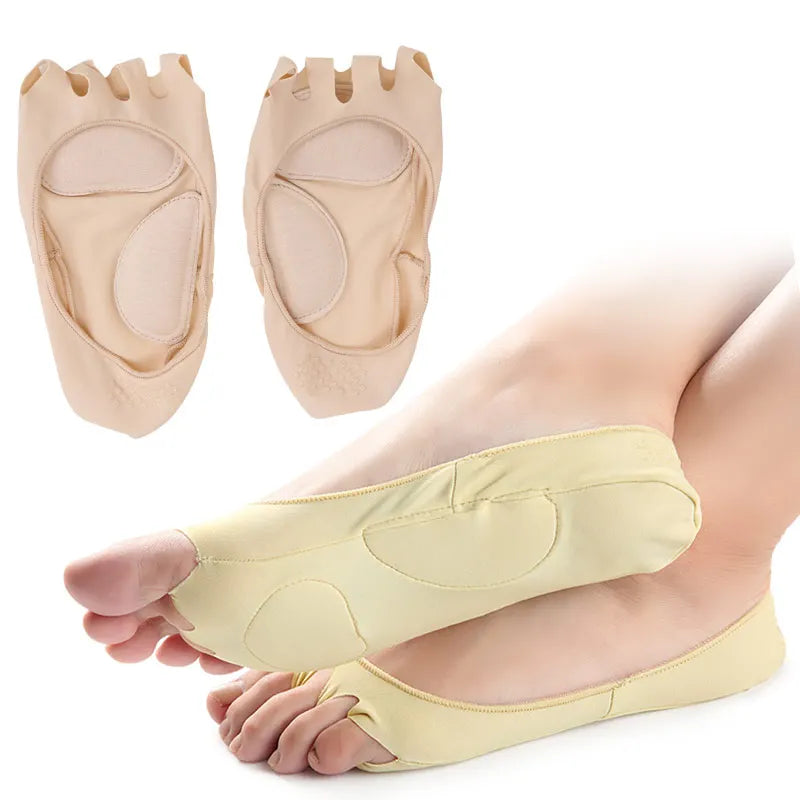 Women's Nylon No Show Socks with Arch Support 3D Massage Cushion Liner Sports & Comfort Insoles