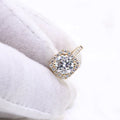 Free Shipping 1.5carat Round Brilliant Cut Moissanite Ring 14K 18K Pure Gold Ring Moissanite Diamond Engagement Ring for Wedding
