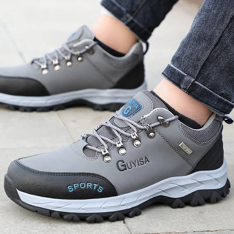 GUYISA Trendy Hot Selling Safety Shoes Fashion Outdoor Work Anti-smashing Steel Toe Rubber Sole Safety Shoes