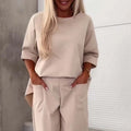 Wholesale Casual Women Two Piece Top and Pants Loungewear Sets for Women
