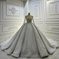 Jancember AM1226 Luxury White Square Collar Modest Ball Gown Wedding Dress
