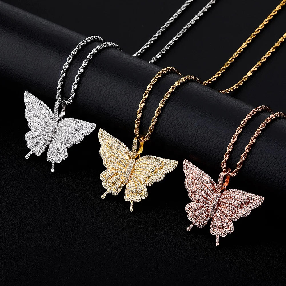 Hot Selling Women Fashion Necklaces Butterfly Choker Necklace Pendants Clavicle Chain Gold Necklace Set Engagement Jewelry Gifts