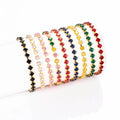 Boasta 18K Gold PVD Plated Stainless Steel Tennis Bracelet 5A Zircon CZ Emerald Ruby Rainbow 5A Zircon CZ Emerald Ruby Rainbow