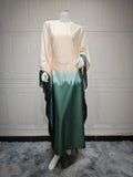 Wholesale Muslim Dress Fringe Maxi Long Dress New Gradient Printed Abaya Long Dress for Muslim Women