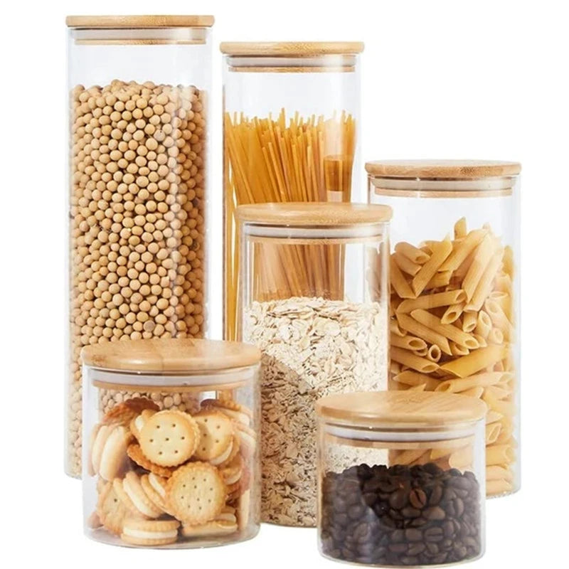 250ml BPA Free Airtight Kitchen Food Canisters Clear Cylinder Preserving Seal Containers with Lid for Canning Cereal Coffee Bean
