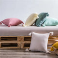 MKL Solid 45*45 Inch Tassel Cotton Knitted Pillowcase Cushion Cover Home Decor Sofa Bed