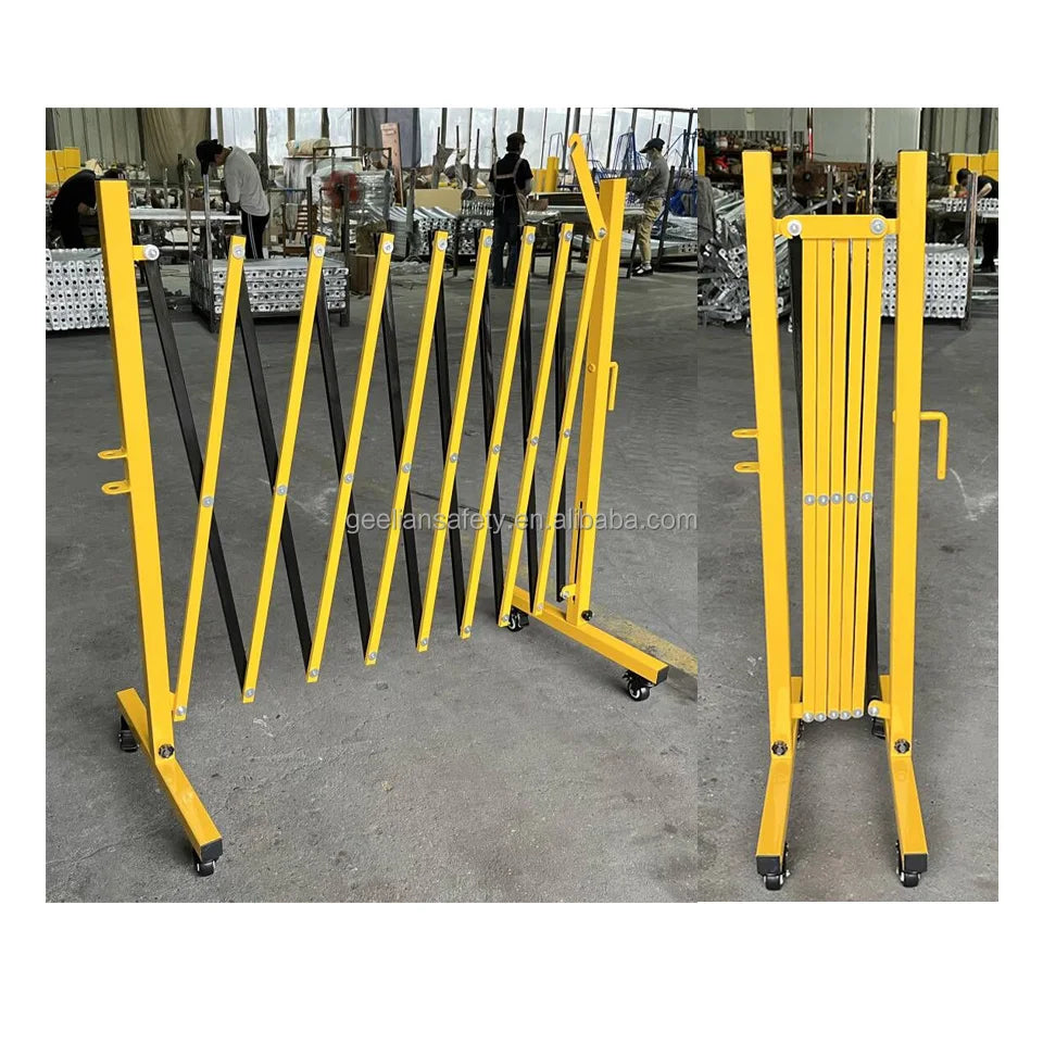 Top Safety Portable Foldable Road Fence Aluminum Barricade Folding Sliding Gates Airport Crowd Control Metal Expandable Barrier