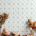 2" Matte Porcelain Triangle White Kitchen Mosaic Backsplash Tiles for Interior Decoration Wall Accent Floor Project