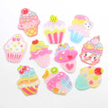 16*52mm Lovely Colorful Glitter Cupcake Flat Back Acrylic Cabochons for Jewelry Making