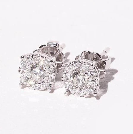 Wholesale 1 CT Round Brilliant Cut Lab Grown Diamond Earring GIA IGI Certified Real 14K 18K Gold Fine Jewelry Earrings Stud