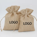 Factory Wholesale Natural Burlap Mini Packing Pouch Custom Logo Eco-Friendly Jute Drawstring Bag