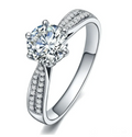 Qinglong Jewelry Custom 18k White Gold Rhodium Plated 1 Carat Solitaire IGI Lab Diamond Classic Rings Wedding Engagement Ring