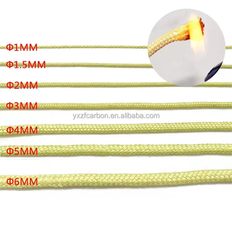 Heat Resistance Kevlars Aramid Fiber Rope for Paraglider Marine Rescue Rope